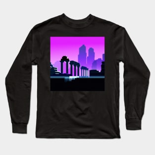 Retrofuturistic city Long Sleeve T-Shirt